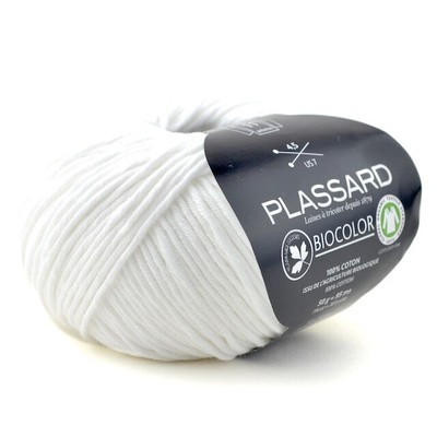 Garn Sommer Zum Stricken Biocolor 01 Weiß 100% Baumwolle Bio