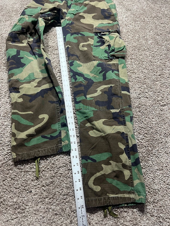 Army Mens Cargo Pants Small Green Woodland Camo Military Tactical Trouser BDU - Image 3 of 4