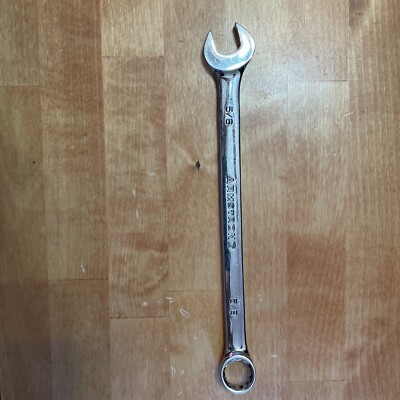 Armstrong Tools 5/8  Full Polished 12pt Long Combination Wrench 25-220 USA!