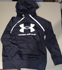 Under Armour Women s Loose Rival Fleece Logo Hoodie Size M Black