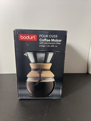 Bodum Pour Over 8 Cup Coffee Maker Mesh Filter 34 Fl. Oz  Perm. Filter 11571-109