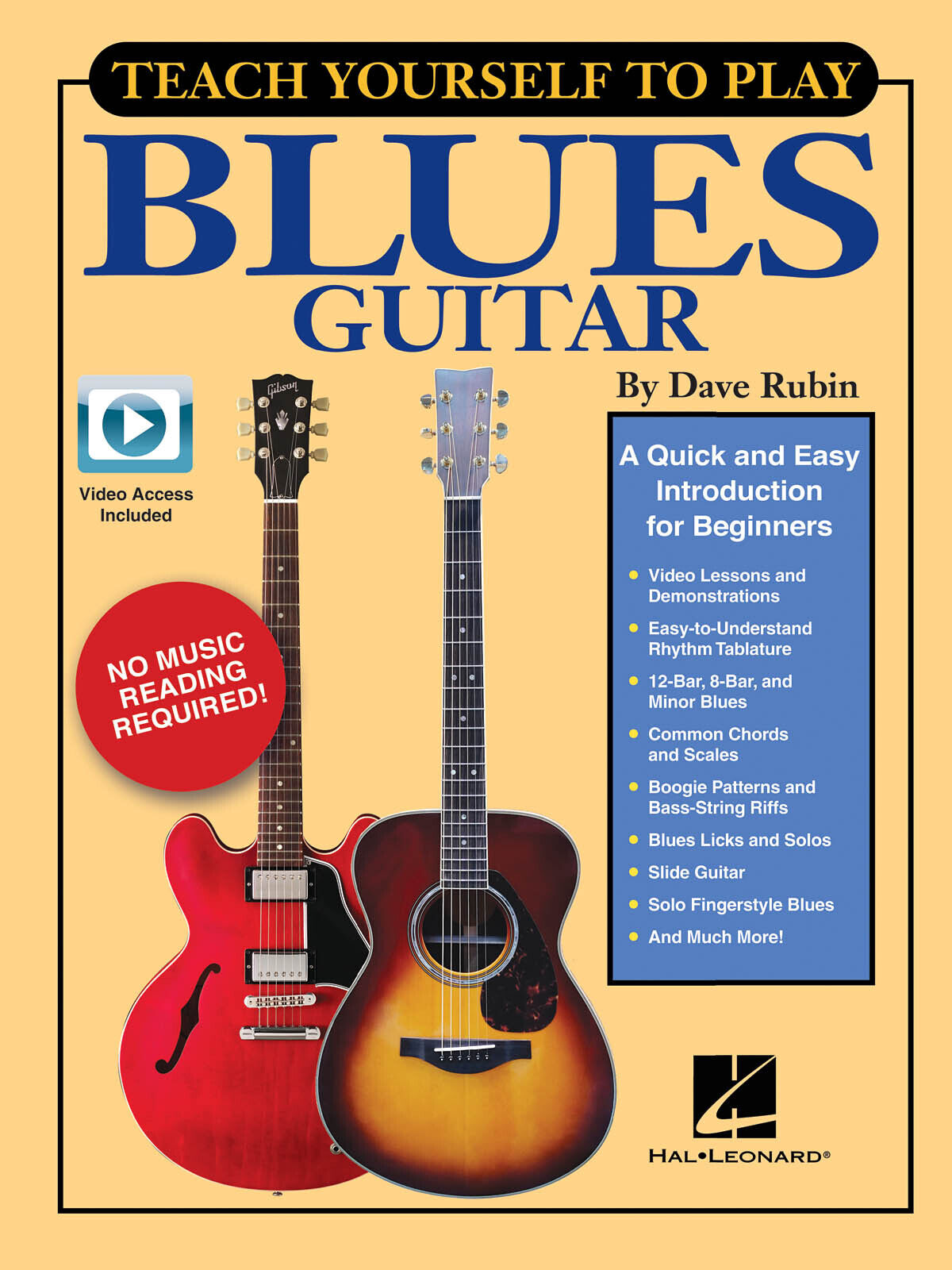 Teach Yourself Play Blues Guitar for Learn Lessons Tab Book & Video | eBay