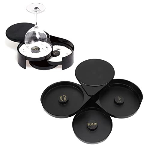 Bar Glass Rimmer Cocktail Rimmers Juice Tool Container Box for Salt ...