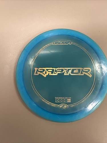 Disc Golf Discraft Z RAPTOR Distance Driver Blue 174g preowned
