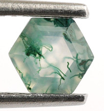 Excellent Cut Moss Agate Hexagon Shape 5X5mm Wholesale Loose Gemstone 0.70 Ct.