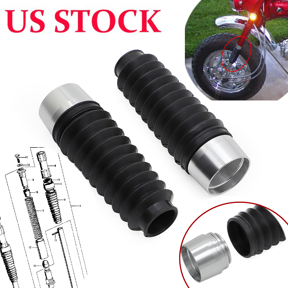 Z50A CT70H Restoration Parts Front Fork Boots & Aluminum Cap Set