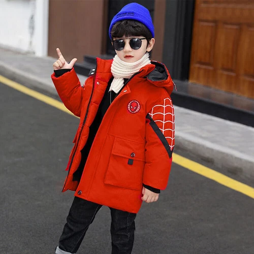 Kids Boys Spiderman Hooded Puffer Jacket Winter Toddler Coat Parka Outerwear UK% - Picture 4 of 21