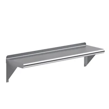 10" x 36" Metal Shelf | NSF Stainless Steel Wall Mount Floating Shelving ||