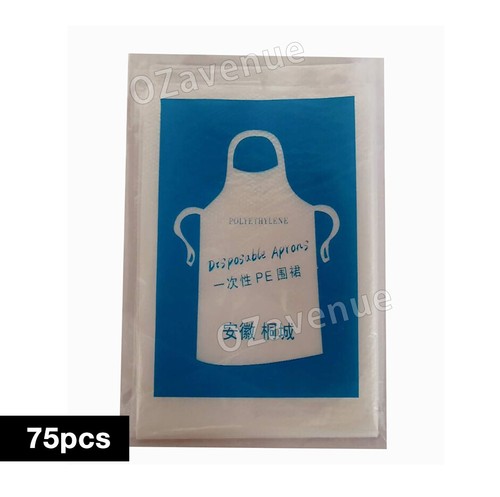 25 50 100 Pack Disposable And Plastic Waterproof Apron Barbecue Oil Transparent - Picture 11 of 16