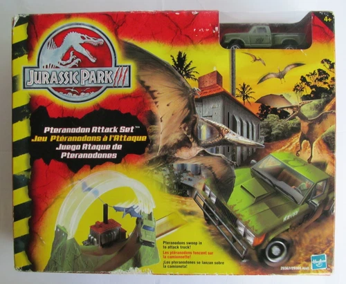 JURASSIC PARK III JP3 PTERANODON HASBRO DIECAST ATTACK SET - NEW IN BOX.