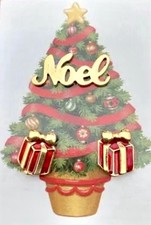 1998 Avon Christmas NOEL Pin  PRESENT Clip EARRING SET NOS in Box