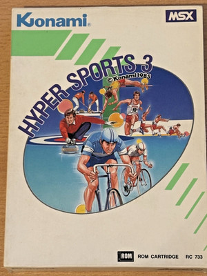 Hyper Sports 3 von Konami für MSX - Rom Cartridge - getestet auf Toshiba HX-10