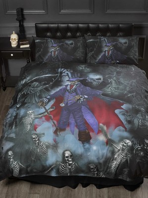 Alchemy Gothic Bettbezug Gentleman Reaper Magistus Skelette KING SIZE Bettwäsche