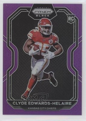 2020 Chronicles Prizm Black Purple 80/125 Clyde Edwards-Helaire Rookie RC 0e83