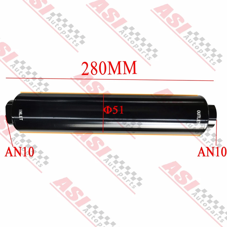 Billet Aluminum High Volume Flow -10 AN Inline Fuel Filter - image 3 of 4