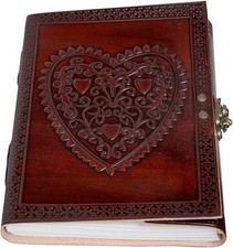 Handmade Leather Journal 8x6Vintage Diary  Single Lock Closure 200 Lined Pages