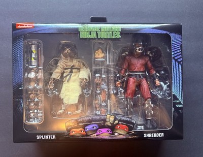 NECA TMNT 1990 Movie Splinter & Shredder 7'' Action Figure 2-Pack - New In Box