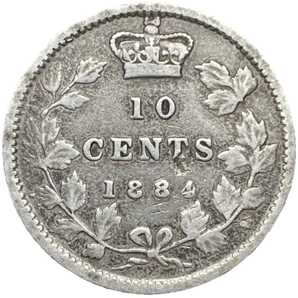 1884 Canada 10 Cents Silver Foreign Coin *KEY DATE* - Image 2 of 2