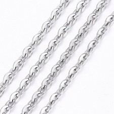 10.94yards/10m Tarnish Resistant 304 Stainless Steel Cable Chains