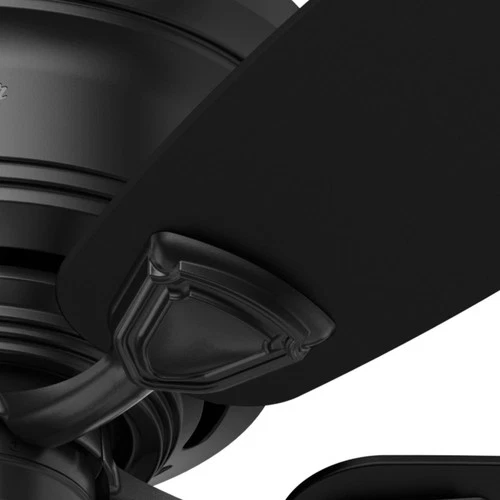 Hunter 48 inch Outdoor or Indoor Ceiling Fan No Light - Low Profile Mount, Black - Picture 7 of 9
