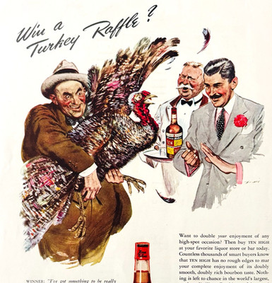 1938 Hiram Walker's Ten High Whiskey Advertisement Liquor Distillery DWD23A