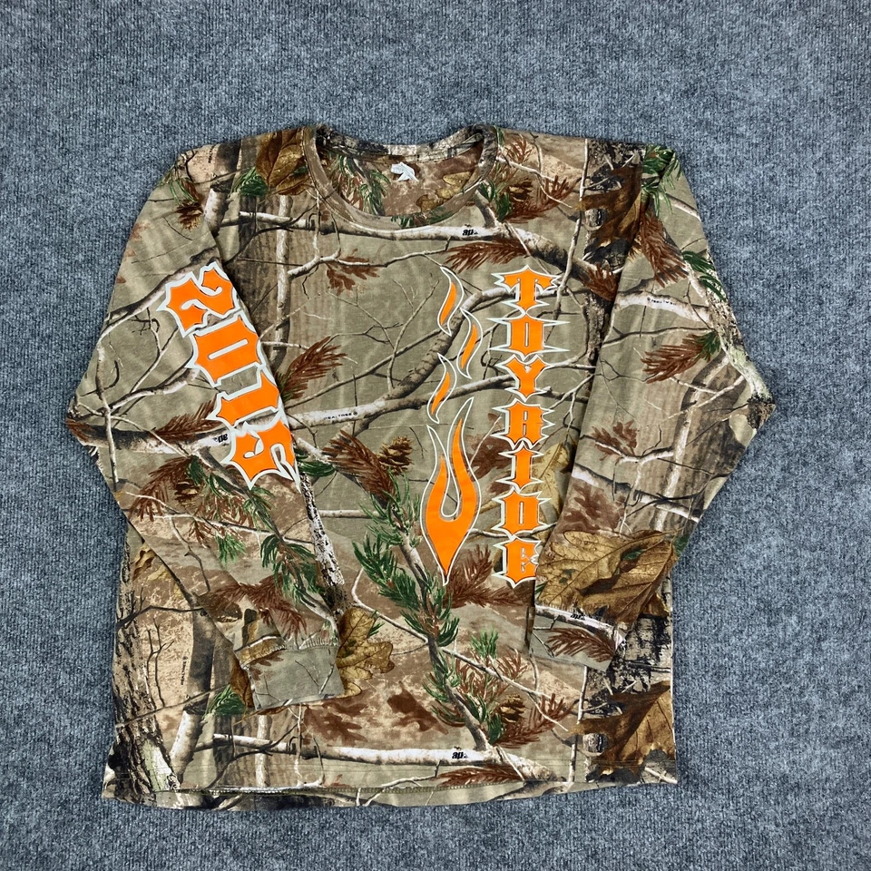 Code Five Shirt Mens Size L Camo Long Sleeve 2015 TOYALOE Flame Graphic - Image 2 of 4