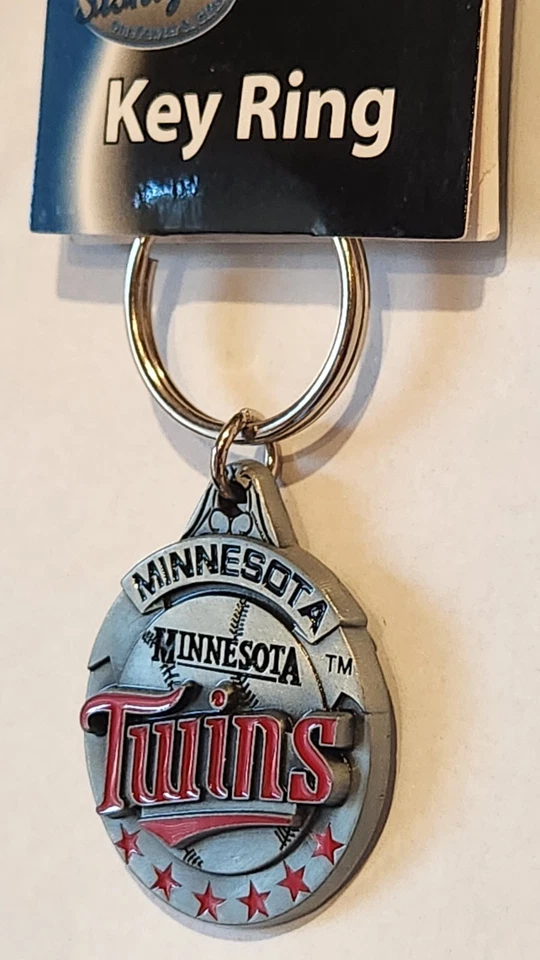 Minnesota Twins 3-D Metal Key Chain MLB Licensed Baseball - Round - Image 4 of 4