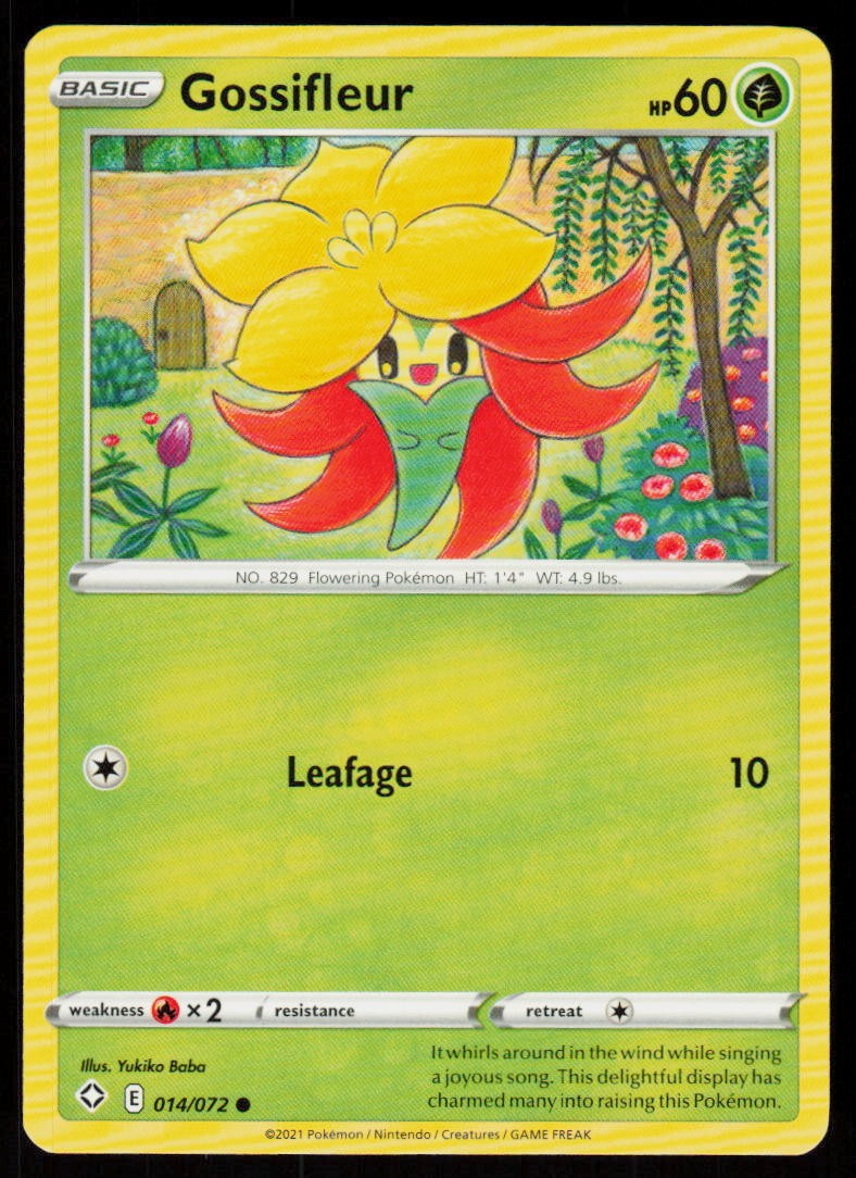 Gossifleur 014/072 Common Shining Fates Pokemon Near Mint