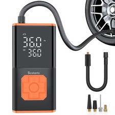 Car Tire Inflator Portable Air Compressor, 150 PSI Cordless Mini Bike Tire Pu...