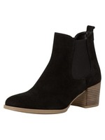 Chelsea Boots Damen Tamaris Leder Schwarz 37 EU Blockabsatz Schuhe