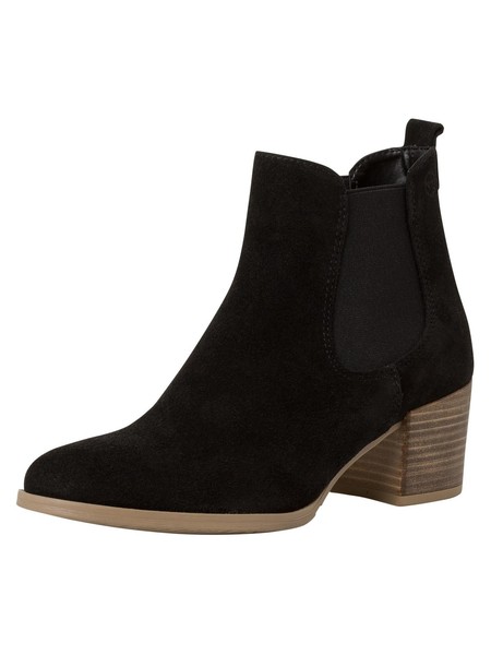 Chelsea Boots Damen Tamaris Leder Schwarz 37 EU Blockabsatz Schuhe-image