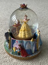 Disney Beauty & The Beast Multi Princess Musical Storybook Snow Globe W/box