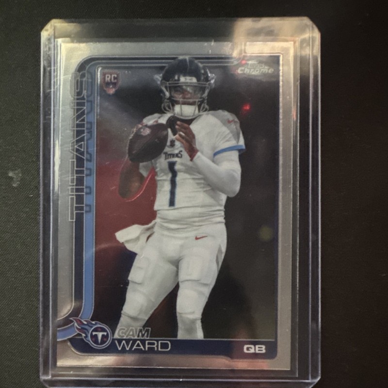 Topps 2025 Chrome Cam Ward Tennessee Titans NFL #314 RC Rookie Card