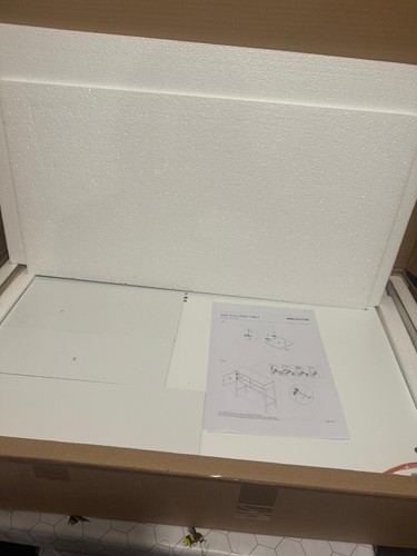 Tavolo scrivania Mae smerlato 80x75x45 cm bianco moderno e complementare - prezzo consigliato £ 119,99 - Foto 4 di 4