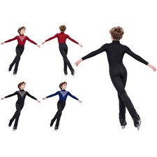 Boys Dance Costume Comfortable Jumpsuit Slim Fit Bodysuit Shiny Skating Suit