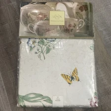 Lenox Round Tablecloth Butterfly Meadow Spring American by Design 70” Flower
