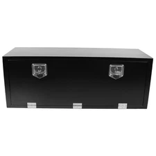 48 Inch Steel Truck Trailer Storage Underbody Tool Box Black w/Lock 18"X18"X48"