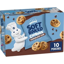 10 oz, 10 Ct, Snack Bags, Chocolate Chip, Mini Soft Baked Cookies