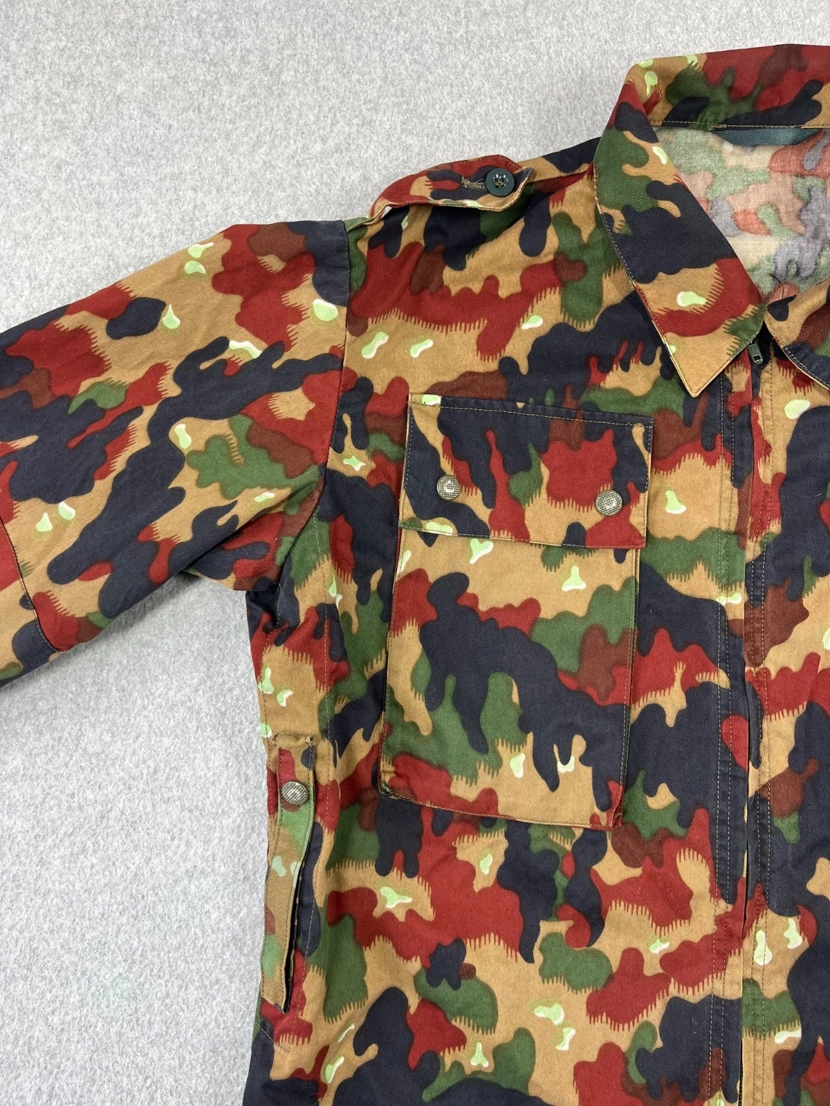 Vintage Swiss Army Taz M83 Field Jacket Mens L Alpenflage Camouflage Full Zip image 4