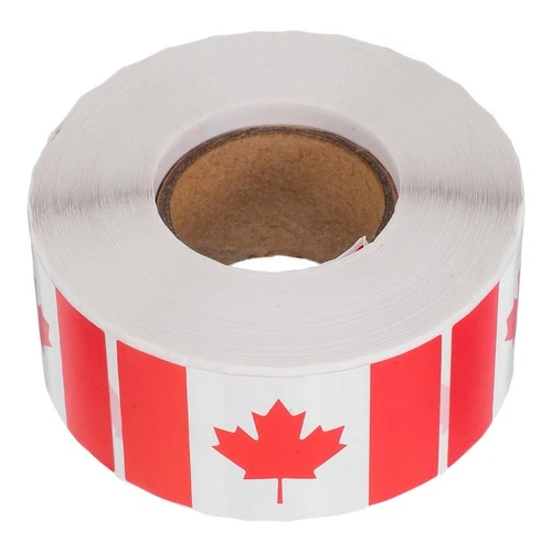  1 Roll Canada Flag Sticker Decorative Decal Canadian Maple Leaf Decal For Water