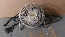 Massey Model MF- 4 All Metal 4" Tilting Personal Fan 120v Working 1 Speed