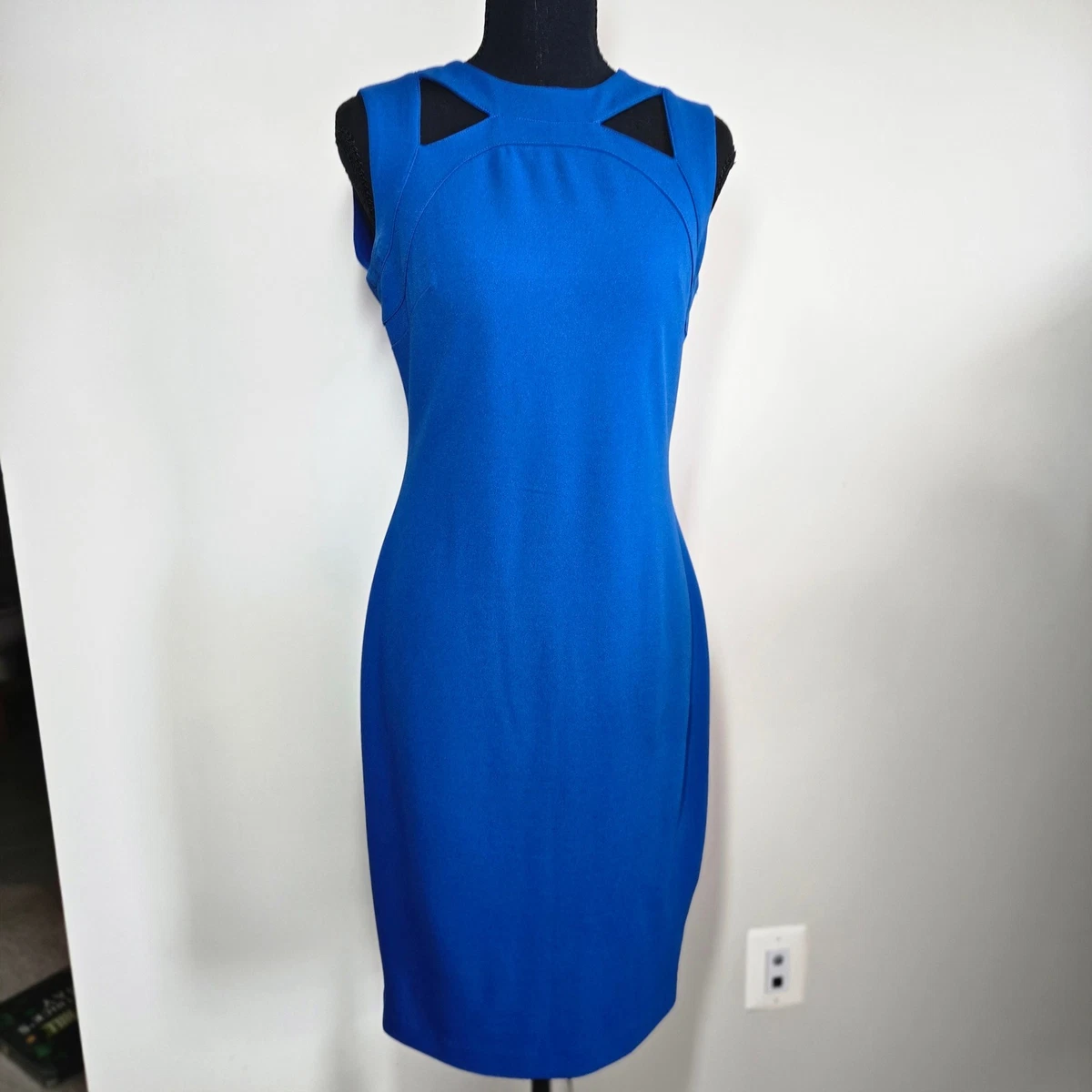 calvin klein navy blue dress sleeveless Calvin Klein Dress Womens Size 8 Navy Blue Sleeveless New