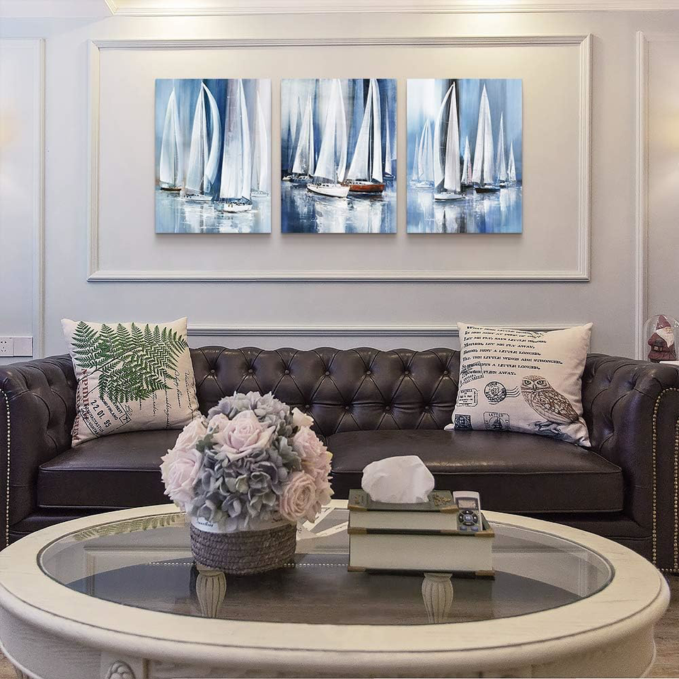 3 Piece Framed Canvas Wall Art For Living Room Bathroom Bedroom Wall