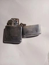 Vintage Zippo Lighter Brushed Chrome Made N USA Plain Bradford PA W/ insert