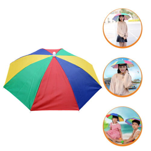 Iron Head-Mounted Umbrella Cap Outdoorumbrella Solar Fan Hat - Bild 1 von 10