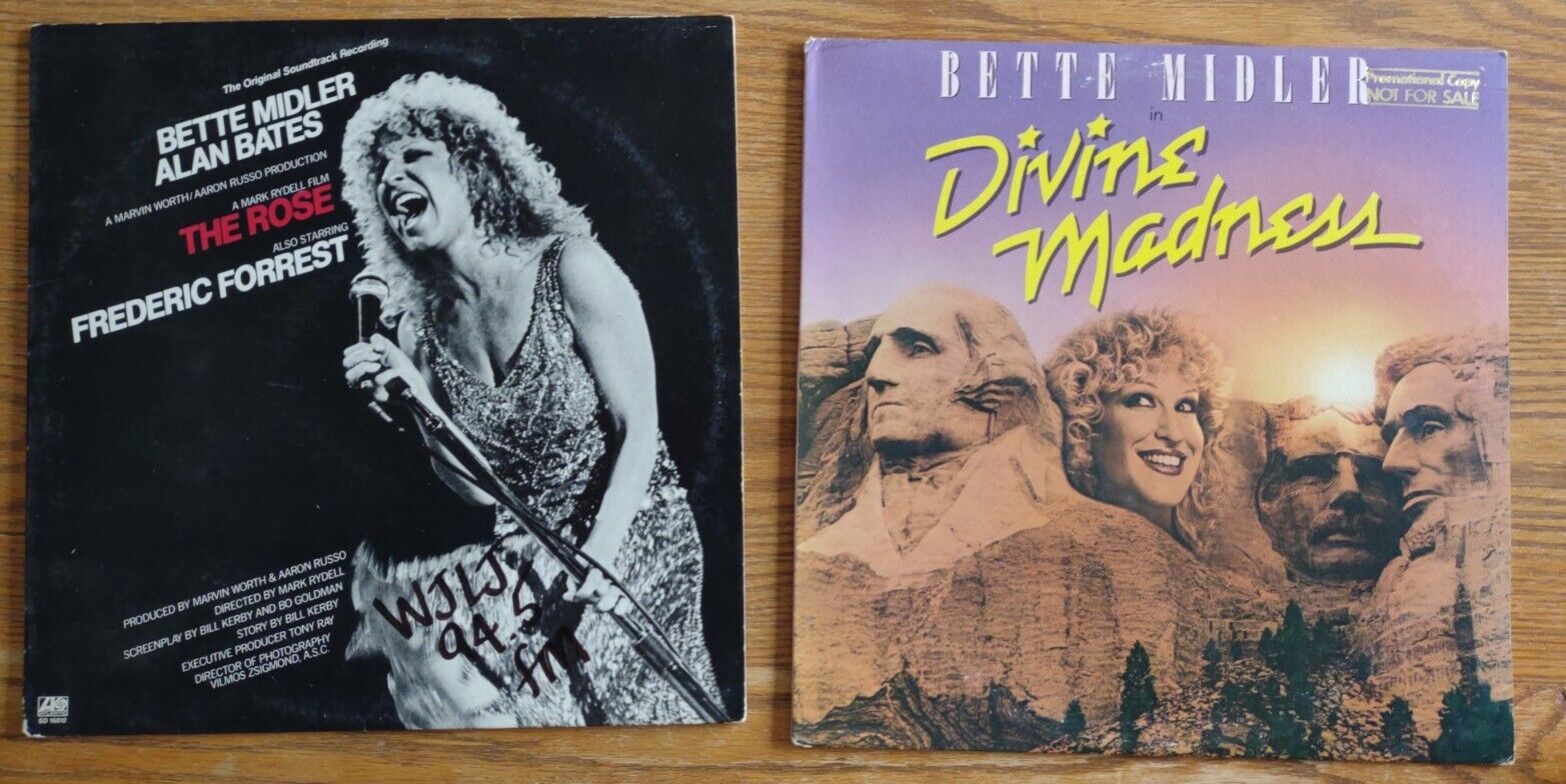 ALBUM Lot of 2 vinyl records - Bette Midler Soundtracks - 1979/80-Presses-VG+/VG