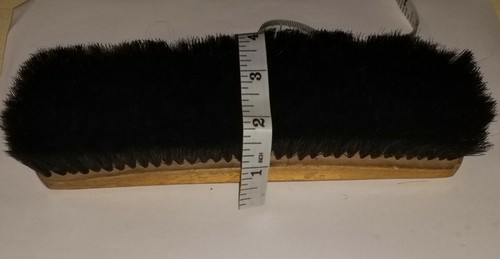 Collectible Vintage Solid Brown Wooden Clothes Brush W/ Natural Bristles Ebony? - Picture 7 of 12