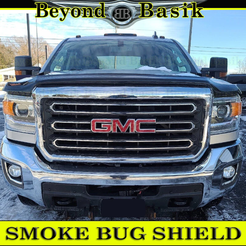2015-2019 GMC SIERRA 2500 3500 SMOKE Bug Shield Deflector Hood Guard Protector - Изображение 2 из 2