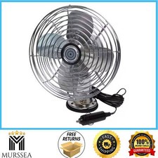 12-volt Metal Fan Heavy-duty Truck Car Camper Boat 2-speed Mountable Chrome New