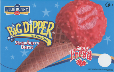 Big Dipper Strawberry Burst Cone Ice Cream Truck Sticker 8